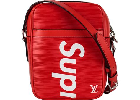 louis vuitton x supreme danube epi pm red replica|supreme danube red bag.